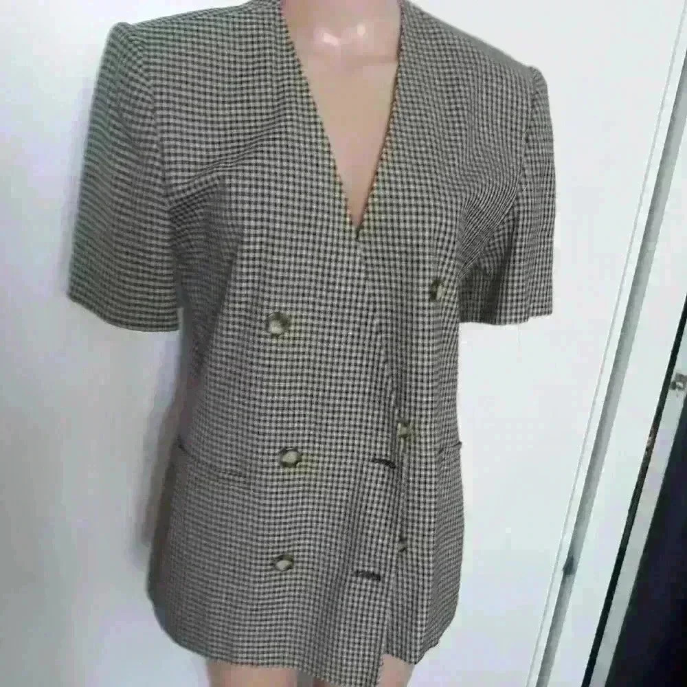 Rena Rowan aoffice cocktail party blazer with v neck short sleeve size 10p